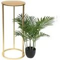 Produktbild: DanDiBo Blumenhocker Metall Gold Rund 70 cm Blumenständer Beistelltisch 96510 L Blumensäule Modern Pflanzenständer Pflanzenhocker