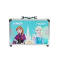 Produktbild: Lip Smacker Frozen Traincase, Frozen Schminkkoffer für Kinder, 40+ Make-up Produkte für Gesicht, Lippen und Nägel, Inklusive Beautyzubehör für Haare und Make-up