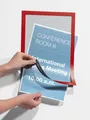 Produktbild: Durable Info-Rahmen Duraframe A4 selbstklebend Magnetverschluss rot 487203
