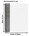 Produktbild: Hasendraht verzinkt 75cm x 10m Sechseckdraht Tauben- Vogel- Kaninchen-draht 13mm