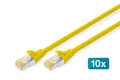 Produktbild: Digitus CAT 6A S-FTP Patchkabel Cu, LSZH AWG 26/7, 10er Netzwerkkabel, (200 cm)
