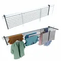 Produktbild: Foxydry, klappbarer Wäscheständer Duo für Außengeländer, strapazierfähig, aus Edelstahl und Aluminium, für Terrassen, Balkone und Geländer, Länge 202 cm (Anthrazit, 202 cm)