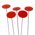 Produktbild: 5 Stück SUNPLAY Sonnenfänger Ø 7 cm Suncatcher Gartenstecker Scheiben ROT