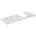Produktbild: Geberit ONE Waschtischplatte, Ausschnitt rechts, für Aufsatzwaschtisch Schalenform, Steinzeug, 120x2x47cm, 505.145.00.1, Farbe: Marmoroptik weiss/matt