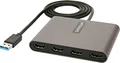 Produktbild: StarTech.com USB 3.0 zu Quad HDMI Adapter, USB zu 4x HDMI Monitor Konverter für Windows (keine Unterstützung für macOS/ChromeOS/Linux) - TAA, 3.2 Gen 1 (3.1 Gen 1), USB Typ-A, HDMI-Ausgang, 1920 x 1080 Pixel