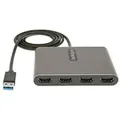 Produktbild: STARTECH USB 3.0 to 4x HDMI adapter Audio, Video, Display & TV Optionen & Zubehör Videoadapter &