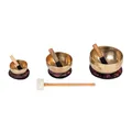 Produktbild: bodhi Klangschalen-Set, bestehend aus 3 Klangschalen, inkl. 3 Kissen, 3 Holzklöppel & 1 Filzklöppel