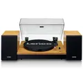 Produktbild: Lenco LS-300 - Hi-Fi Plattenspieler mit Bluetooth - Mit externen Lautsprechern 2 x 10 W RMS - Riemenantrieb - Auto-Stopp - MDF-Gehäuse - Holz