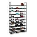 Produktbild: Schuhregal Stoff HBT 1755x100x29 cm für 50 Paar Schuhe 10 Etagen Stecksystem ...