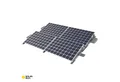 Produktbild: smartEC Solarmodul-Halterung Montagesystem für Flachdach 4 Solarmodule Neigung 10°, (Einfache Montage Aluminium rutschfest modular erweiterbar effektiv)