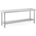 Produktbild: Royal Catering Edelstahl-Arbeitstisch - ECO - 200 x 60 cm - 400 kg -