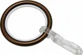 Produktbild: Gardinia Gardinenringe für Gardinenstangen mit 20 mm Durchmesser, Inklusive Gleiteinlage und Faltenlegehaken, 10 Stück, Serie Chicago, Breite 4 mm, Metall, Bronze, 31375