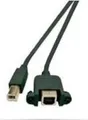 Produktbild: MicroConnect - USB-Verlängerungskabel - USB Typ B (W) zu USB (M) - USB2.0 - 1,8m - Daumenschrauben (USBABF1PANEL2)