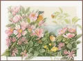 Produktbild: Lanarte Kreativset Lanarte PN-0157494 Rosen und Vögel Kreuzstichpackung, (Set, embroidery Kit), Made in Europe