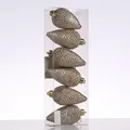 Produktbild: MARELIDA Christbaumschmuck Baumschmuck Tannenzapfen bruchfest glitzernd H: 8cm creme 6St.