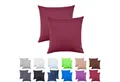 Produktbild: NatureMark Kissenbezüge 2er Pack Jersey Kissenbezug Kissenhülle, (2 Stück), Kissenhülle in vielen Größen und Farben (40 x 40 cm, Bordeaux rot)