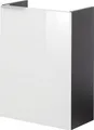 Produktbild: Fackelmann KARA Waschbeckenunterschrank schmal Unterschrank für Waschtisch im Gäste-WC (44 cm x 60 cm x 24,3 cm) Tür rechts SBC Badezimmerschrank hängend in Anthrazit Hochglanz/Weiß Hochglanz