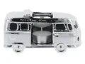 Produktbild: BRISA VW Collection - Volkswagen T1 Bulli Bus Teelicht-Kerzen-Halter Tischdeko aus Keramik 1:28 (Classic Bus/Silber)
