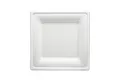 Produktbild: wisefood Einwegteller Bagasse Teller - 16cm (quadratisch, weiß), (50 St)