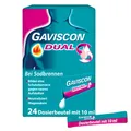 Produktbild: GAVISCON Dual 500 mg / 213 mg / 325 mg Suspension – Bei Sodbrennen und Magendruck – Wirkt bis zu 4 Stunden – 24 x 10 ml Dosierbeutel