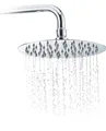 Produktbild: Relaxdays Duschkopf Regendusche rund, 200 mm, Edelstahl, Spiegeleffekt, Hochglanz, rain shower 1/2 Zoll, silber