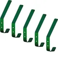 Produktbild: SOTECH 5 x Kleiderhaken Loxten 142 x 20 x 45 mm grün, Garderobenhaken aus echt Edelstahl, Wandhaken mit 3 mm Materialstärke, Jackenhaken mit abgerundeten Kanten