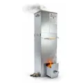 Produktbild: Eurocatch Teleskop Räucherofen Quadratisch 101 cm - Verzinkter Räucherschrank - Mit Thermometer & 10 Räucherhaken - Smoker für Fisch, Fleisch &... - Grau