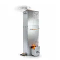Produktbild: Eurocatch Teleskop-Räucherofen Quadratisch 101 cm – Smoker für den Außenbereich mit Thermometer und 10 Räucherhaken