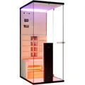 Produktbild: Sanotechnik Infrarotkabine, Schwarz, Holz, Fichte, 80x190x110 cm, Freizeit, Wellness, Infrarotkabinen