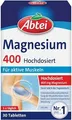 Produktbild: ABTEI Magnesium 400 hochdosiert Tabletten 30 St