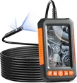 Produktbild: VEVOR Endoskopkamera mit Licht, Industrie-Endoskop mit Doppellinse, 4,3-Zoll-Bildschirm, 1080P-Inspektionskamera, 8 + 1 Lichter, 4-facher Zoom, IP67 wasserdichte Schlangenkamera