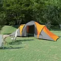 Produktbild: vidaXL Campingzelt 6 Personen Grau und Orange