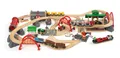 Produktbild: BRIO® Spielzeugeisenbahn-Set World Set Straßen und Schienen Bahn Set Deluxe 16 Teile 33052