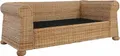 Produktbild: vidaXL 2-Sitzer-Sofa mit Kissen Natur Rattan