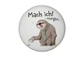Produktbild: speecheese Magnet Faultier Magnet rund rund mit Spruch Mach ich morgen