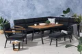 Produktbild: Gardissimo Gartenlounge-Set Nara XL braun rechts / Gartenmöbelset / Dining Lounge Set outdoor, (Set, 4-tlg., Alu, Ecklounge, Esstisch, Sessel, Bank, inkl. Auflagen), Liegefunktion