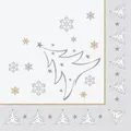 Produktbild: PAPSTAR Servietten X-Mas Elegance Weihnachtsbaum, silber 50 St.