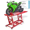 Produktbild: DEMA Motorradhebebühne rot – hydraulische Hebebühne, 450 kg Tragkraft, Werkstattbühne, robust & stabil, ideal für Motorradwartung, Reparatur & Pflege