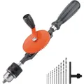Produktbild: Handbohrmaschine 3/8 Zoll 1.5-10mm Spannfutter Stahlguss Doppelritzel Orange