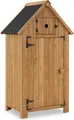 Produktbild: M MCombo Gartenschrank Holz Klein, Outdoor Gartenhaus Gerätehaus Wetterfest, für Balkon & Terrasse, 0733, 77×54×137cm (Natur)