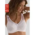Produktbild: Entlastungs-BH PETITE FLEUR, Damen, Gr. 105, Cup B, schwarz (schwarz, weiß), Microtouch, Obermaterial: 45% Polyamid, 40% Baumwolle, 15% Elasthan, Basic, BHs Entlastungs-BH, ohne Bügel mit leicht wattierten Trägern, Basic Dessous