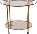 Produktbild: Servierwagen in Bronzefarben und getöntem Glas