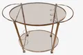 Produktbild: Beistelltisch / Servierwagen 2945, mit 2 Glasplatten und Rollen, bronzefarben