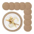 Produktbild: Relaxdays Tischset 10-teilig, für Esstisch, aus Wasserhyazinthe, Platzdecken, runde Telleruntersetzer, Ø 37 cm, Natur