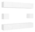 Produktbild: vidaXL TV-Wand, 6-tlg. TV-Schrank-Set Weiß Holzwerkstoff