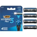 Produktbild: Bic Rasierklingen Hybrid Flex 3, für Herrenrasierer, 3-fach Klinge, 4 Stück