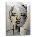 Produktbild: Bild GOLDEN FACE LBH 50x2.50x70 cm bunt Kunstdruck Gemälde Wandbild
