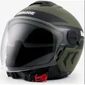 Produktbild: Blauer Motorradhelm Demi Jet DJ-01 Graphic B Jethelm, integriertes Sonnenvisier grün XL (60/62)