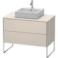 Produktbild: Duravit XSquare Konsolenwaschtischunterbau bodenstehend, 2 Auszüge, 1000x778x548mm, XS492109191, Farbe: Taupe Matt