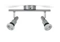 Produktbild: LED Decken Leuchte Lampe Badezimmer nickel matt Metall 2-flammig 27x8x12cm